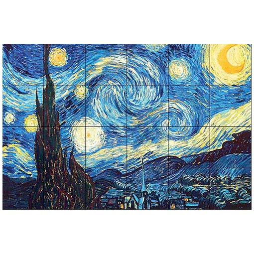 Art van Gogh Starry Night Sky Cafe Mural Ceramic Decor Tile #165 
